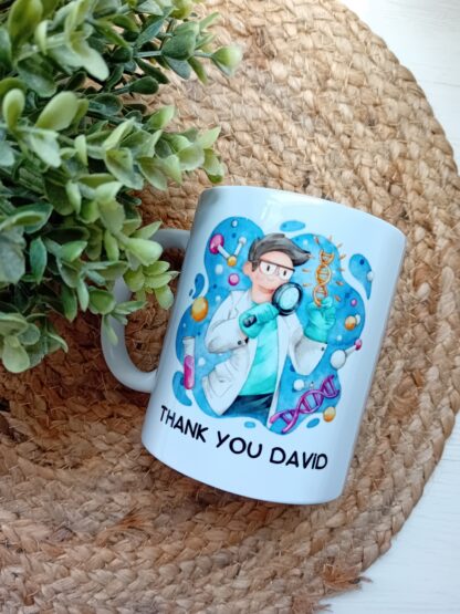 Taza científico con nombre personalizado